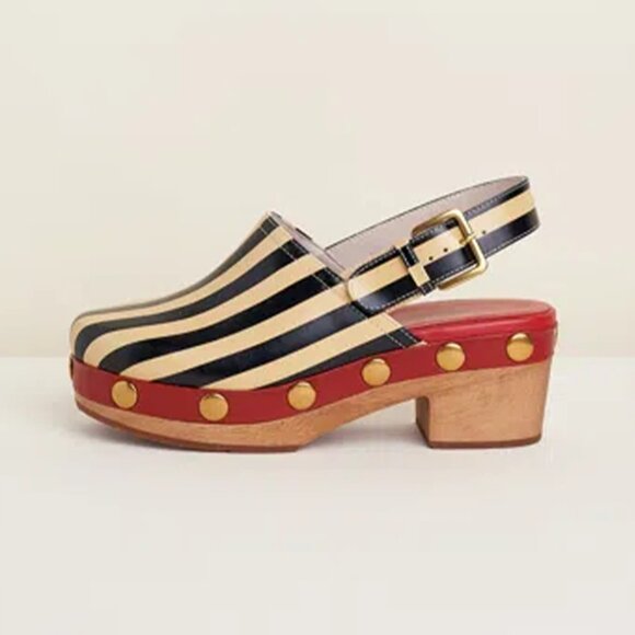 CHARLOTTE STONE Jone Clog with Stripe Details - SIZE 10 - Picture 3 of 6